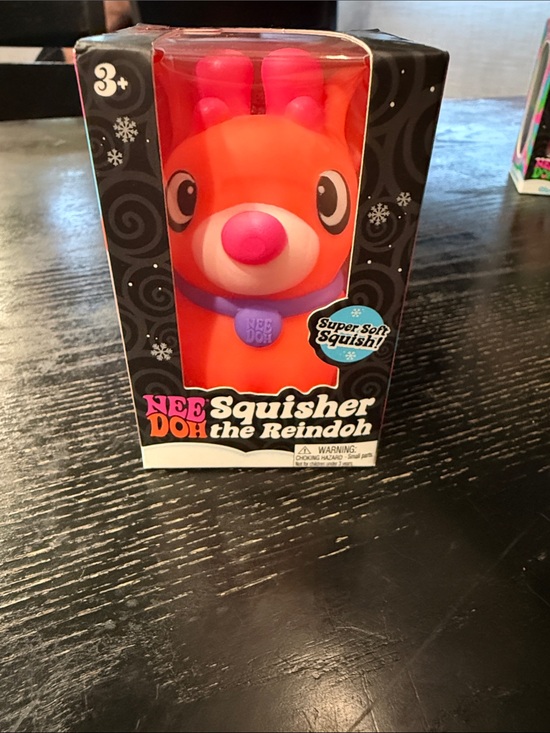 Needoh Other - Nee Doh Squisher the Reindoh - Orange Plush Fidget Toy